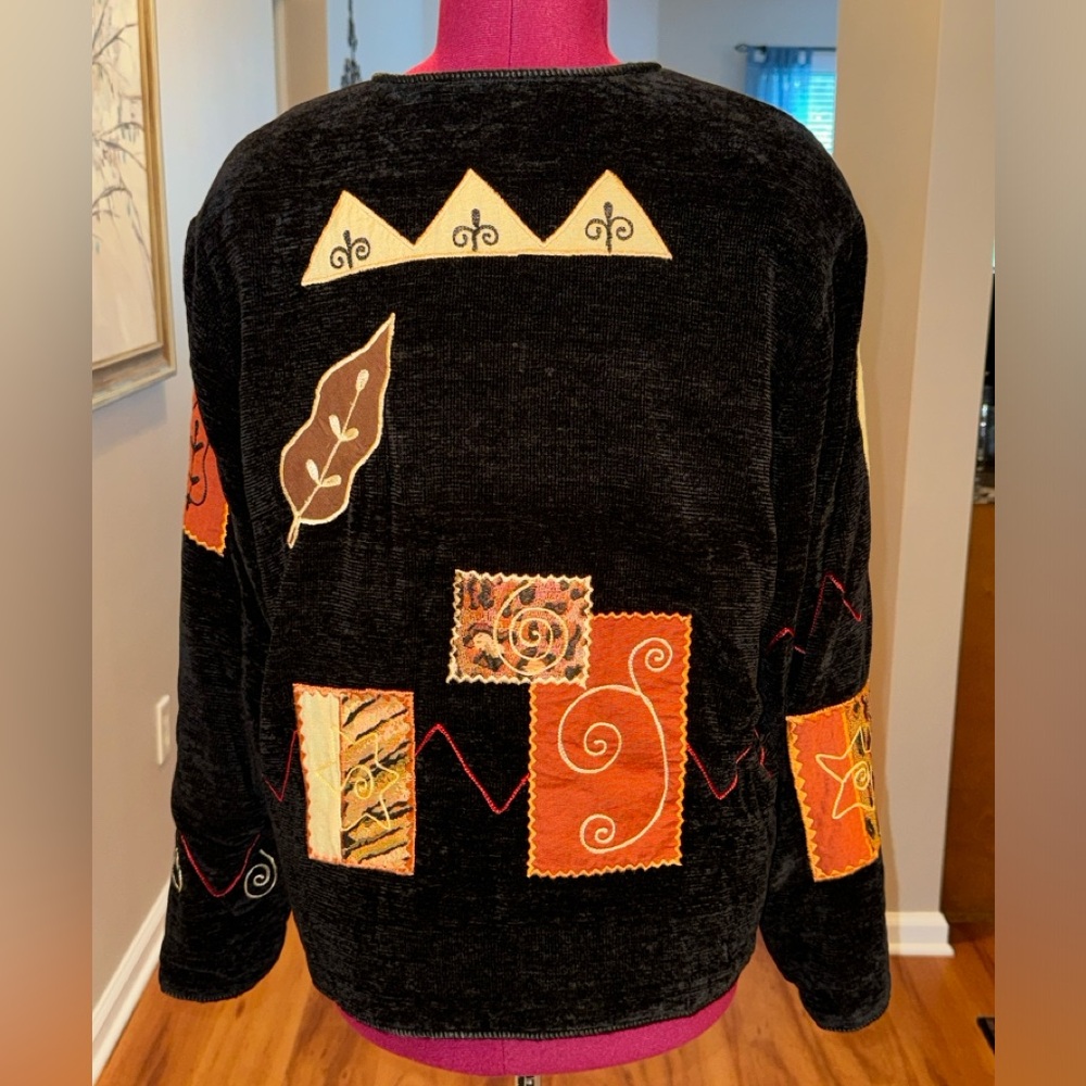 Women's Black Patchwork Jacket - image 4